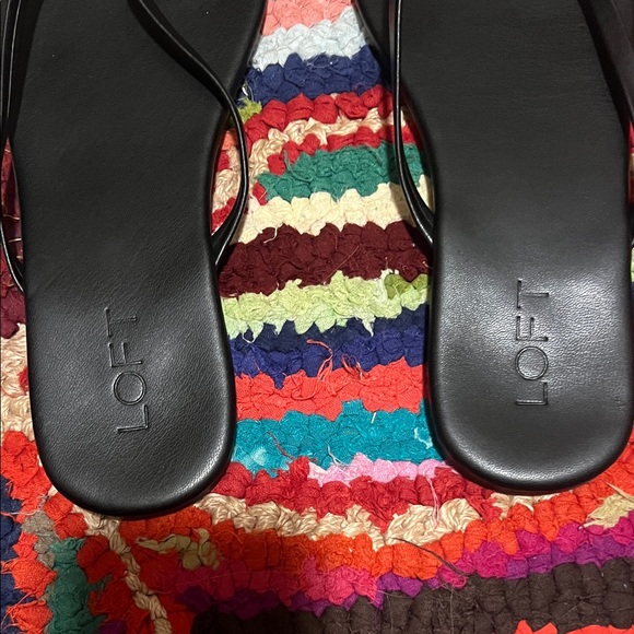 LOFT Women's Sandals - Black and Gold - Picture 6 of 7